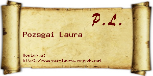Pozsgai Laura névjegykártya